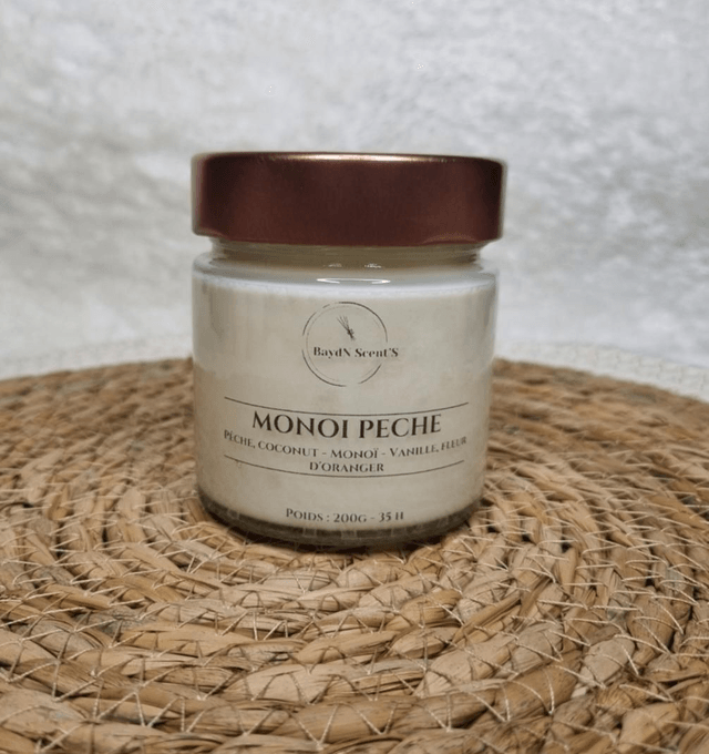 Bougie parfumée Monoï pêche