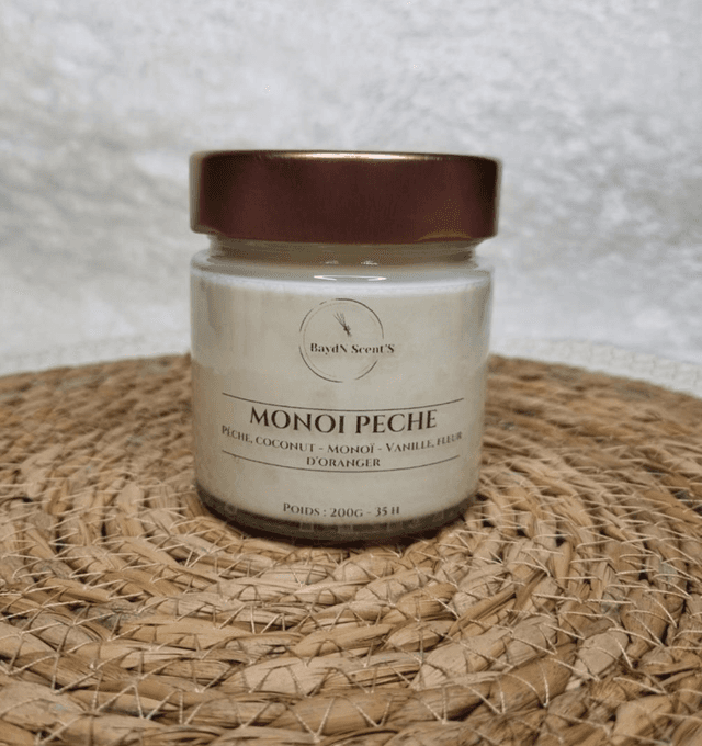 Bougie parfumée Monoï pêche